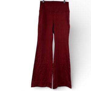 Colorfulkoala pants loungewear workout xl stretch flare Red Wide Leg pant NEW